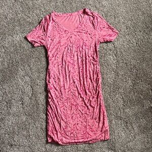 Isabel Maternity by Ingrid & Isabel Pink Floral Midi Dress